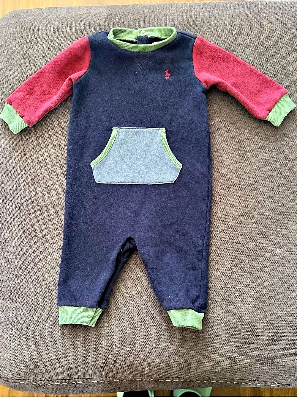 Ralph Lauren Baby 9M Color Block Footie